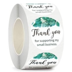 Sticker roll - Supporting small business Olive Green 38mm