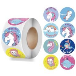 Sticker roll - Unicorns 25mm