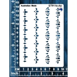 ST9116 Borders - Scrapmatts stencil