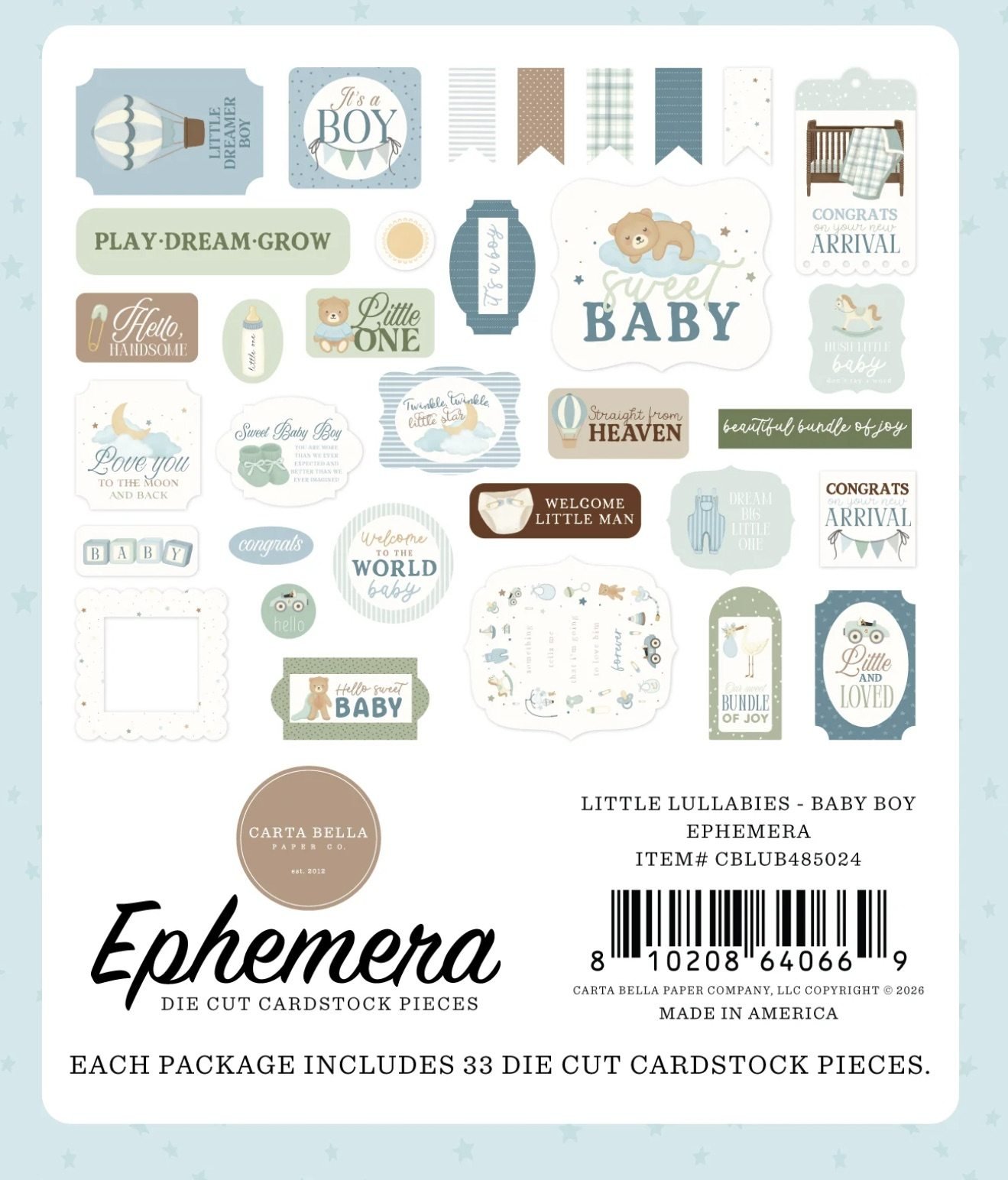Little Lullabies – Baby Boy Ephemera