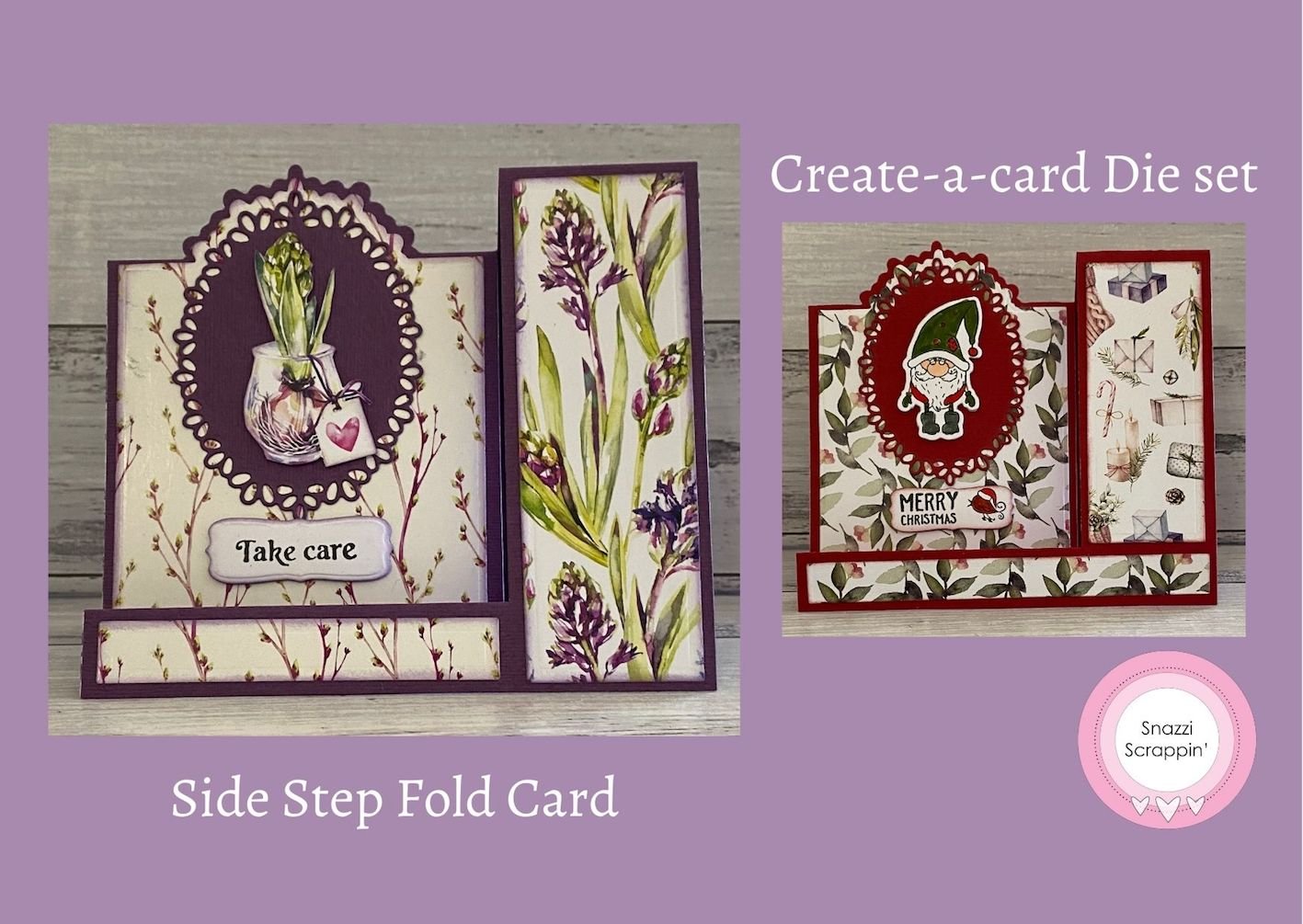 Create-a-card - Side Stepfold card Die set