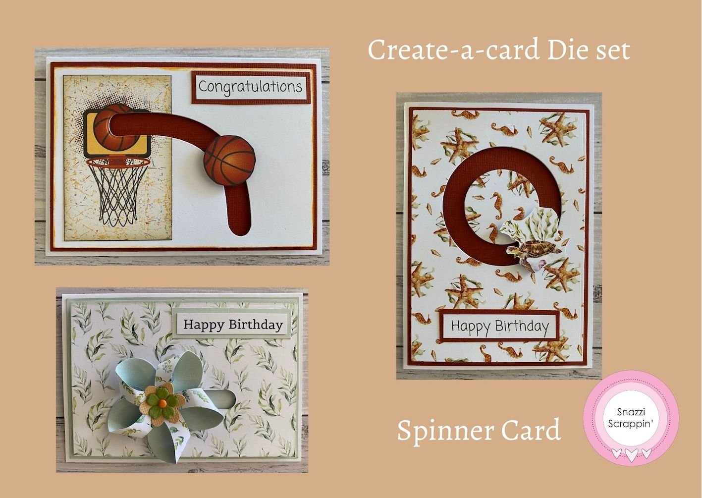 Create-a-card - Spinner card Die set