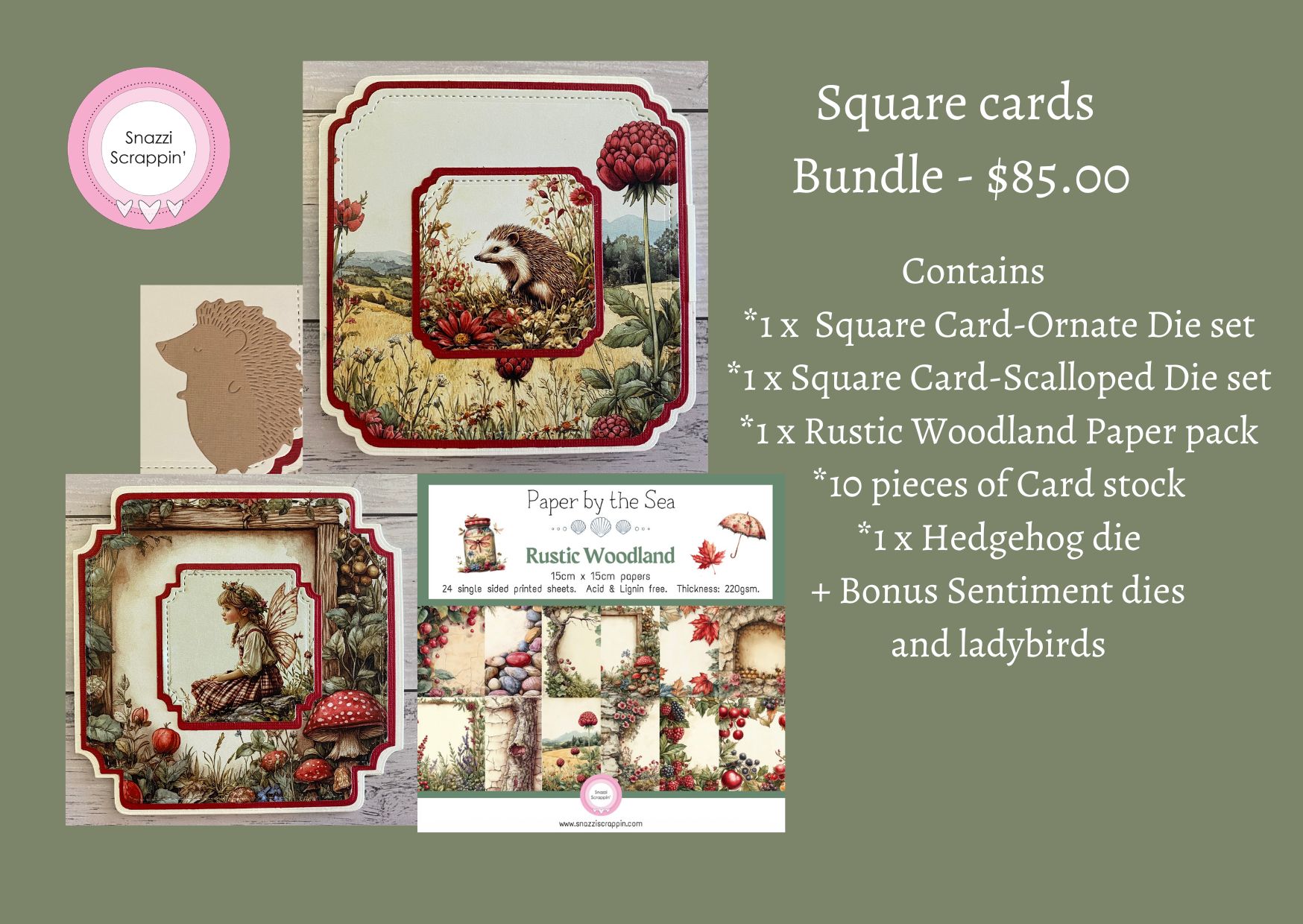 Bundle - Create-a-card - Square cards die sets