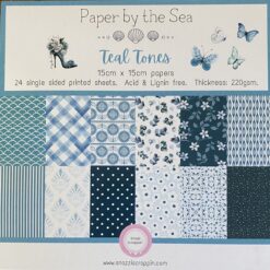 Paper by the Sea - Teal Tones - 15cm x 15cm