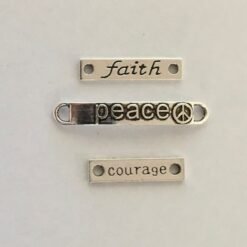 Charms - Faith/Peace/Courage - Silver