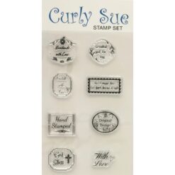 Curly Sue - Handmade stamp set