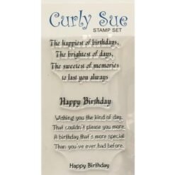 Curly Sue - Insert verse Stamp set - Happy Birthday 1