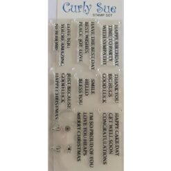Curly Sue - Slimline Strip Sentiment set