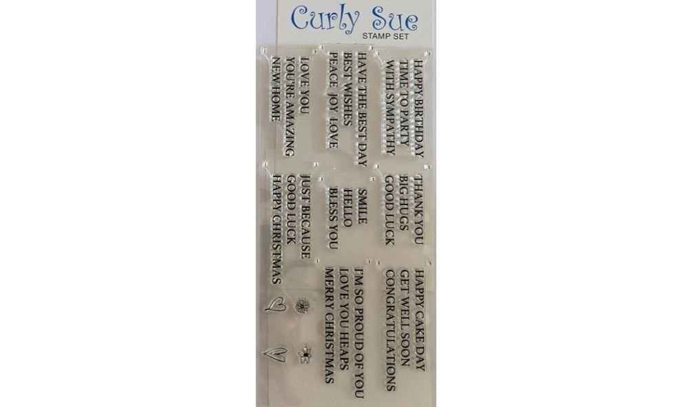 Curly Sue - Slimline Strip Sentiment set