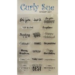 Curly Sue - Mini Sentiment Stamp set