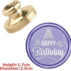 Wax Seal head - Happy Birthday with cake