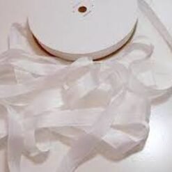 Ribbon - 12mm Seam Binding - White - 1 metre