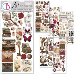 Ciao Bella - Book Lovers Art Stickers transparent adhesive sheets 5/Pkg