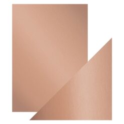 A4 Mirror Board - Craft Perfect Satin Mirror Cardstock 8.5"X11" 5/Pkg - Satin - Burnished Rose