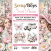 SWEET PEONIES POP UP PAPER PAD 6" X 6"