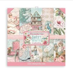 Stamperia Mini Scrapbooking Pad 10 Double Sided Sheets 20.3 x 20.3 cm (8×8) Sweet Winter