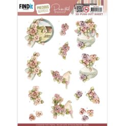 Painted Pansies, Pink - 3D Decoupage Sheet