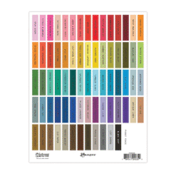 TIM HOLTZ DISTRESS INK PAD LABEL SHEETS - BLACK PRINT