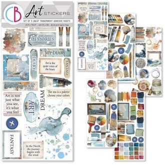Ciao Bella - An Artist Journey Art Stickers transparent adhesive sheets 5/Pkg