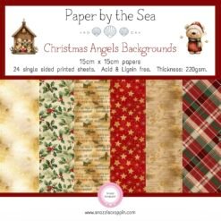Paper by the Sea - Christmas Angels Backgrounds - 15cm x 15cm