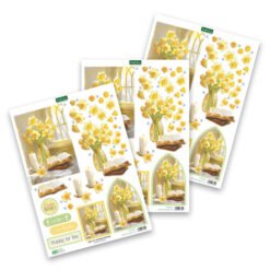 Katy Sue Designs Daffodil Window 3D Die-Cut Decoupage (3 sheets) (11- DCD725)