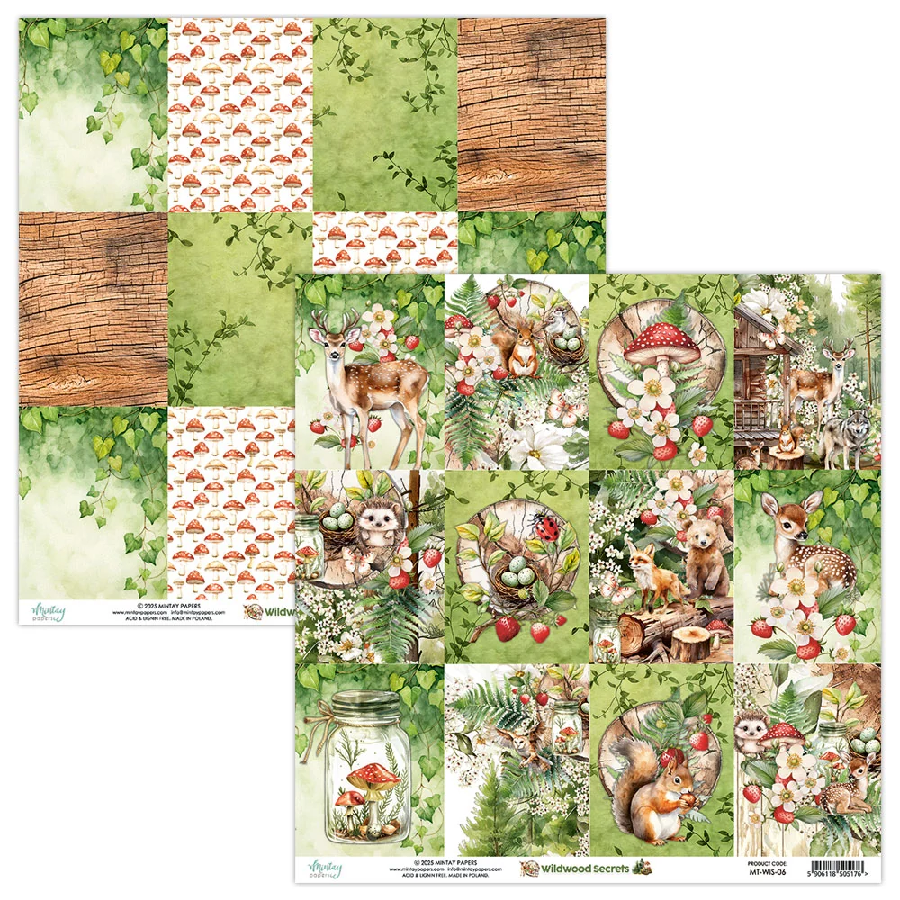Mintay - Wildwood Secrets - 3" x 4" cut apart sheet