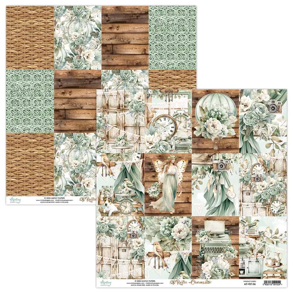 Mintay - Rustic Charms - 3" x 4" cut apart sheet