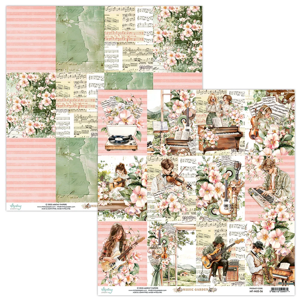 Mintay - Music Garden - 3" x 4" cut apart sheet