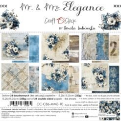 Craft O'Clock - Mr & Mrs Elegance - 6" x 6" Main Papers