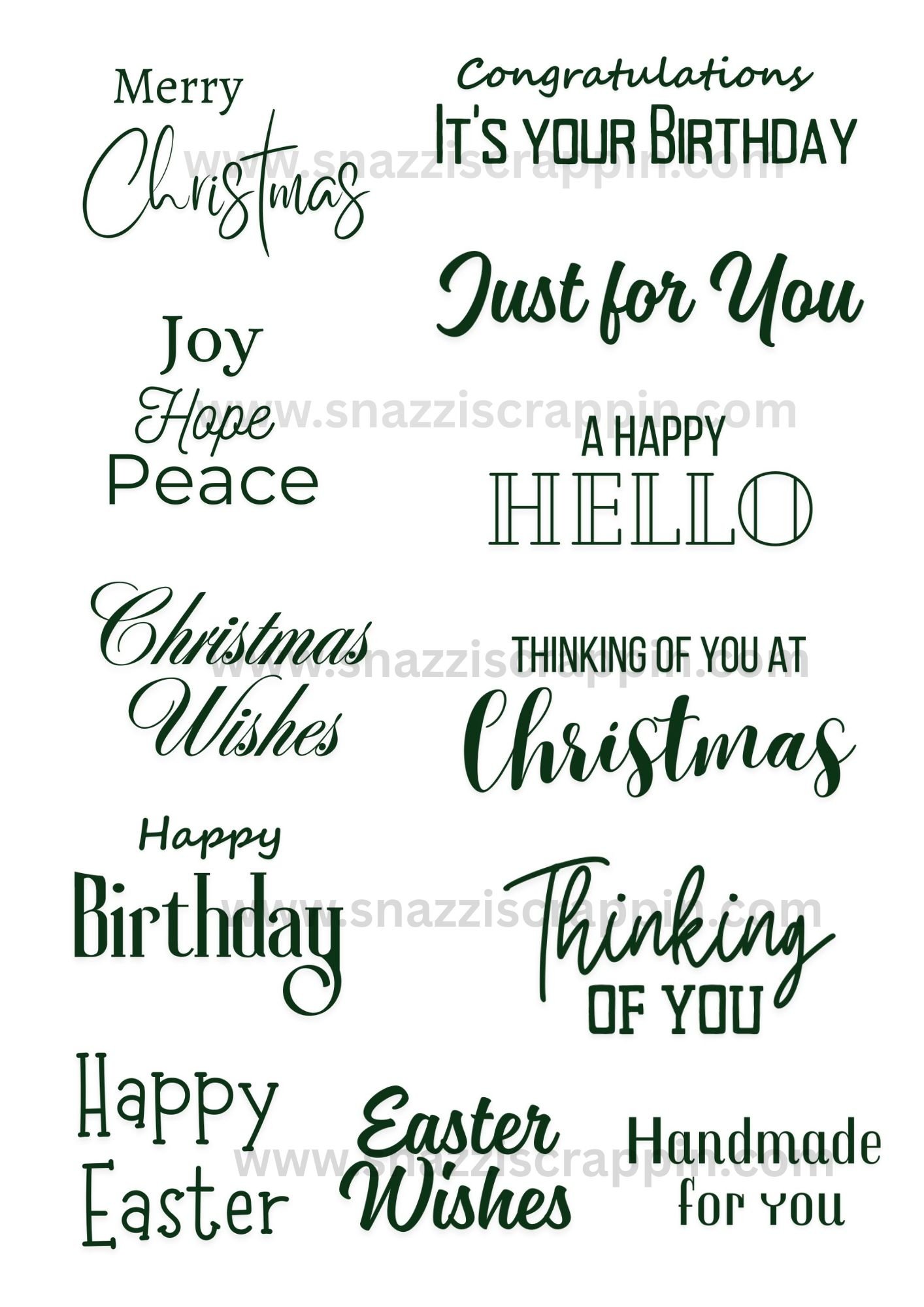 Assorted Sentiments Stamp set