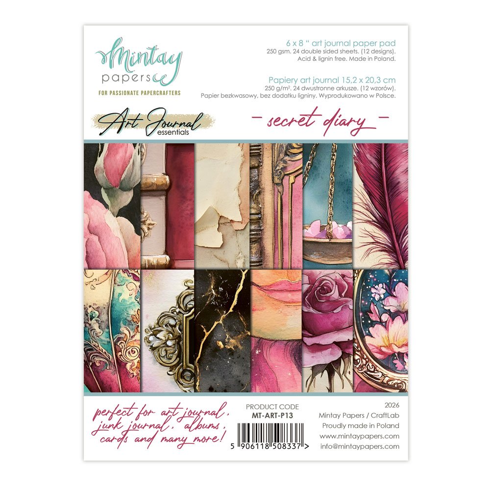 Pre-order Mintay - Art Journal Essentials - Secret Diary - due mid August