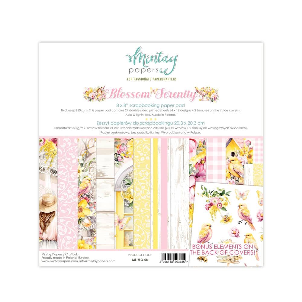 Mintay - Blossom Serenity - 8" x 8" Paper Pad