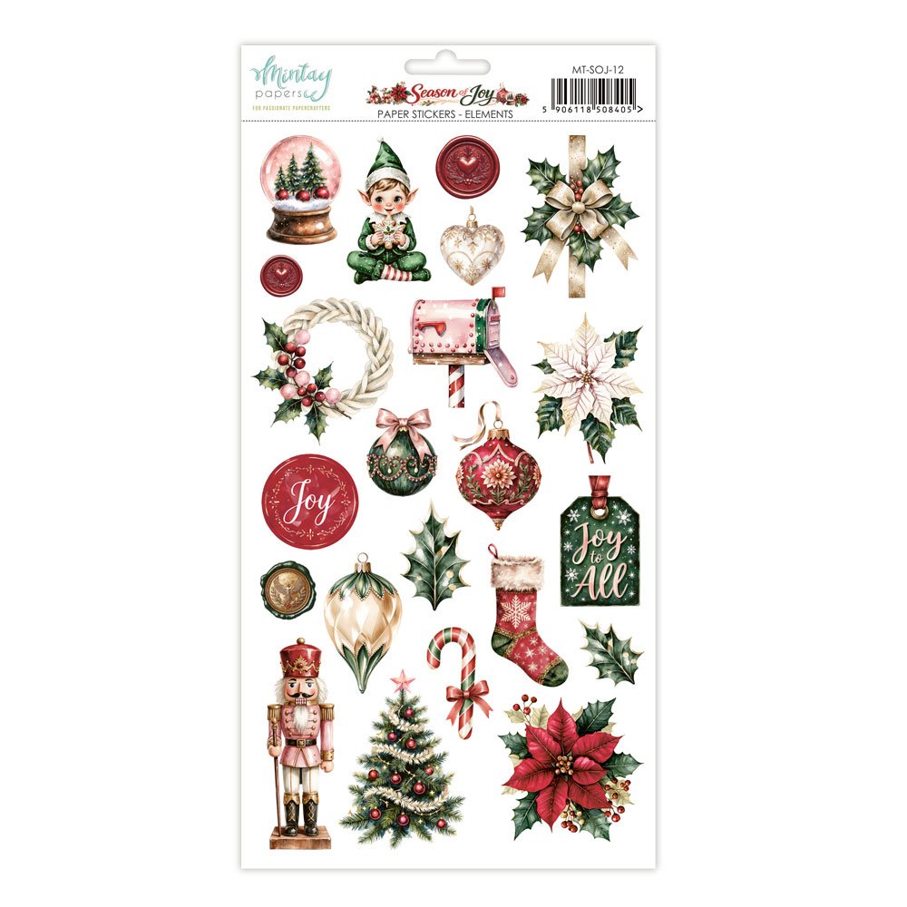 Pre-order - Mintay - Season of Joy - Paper stickers - elements - due mid August