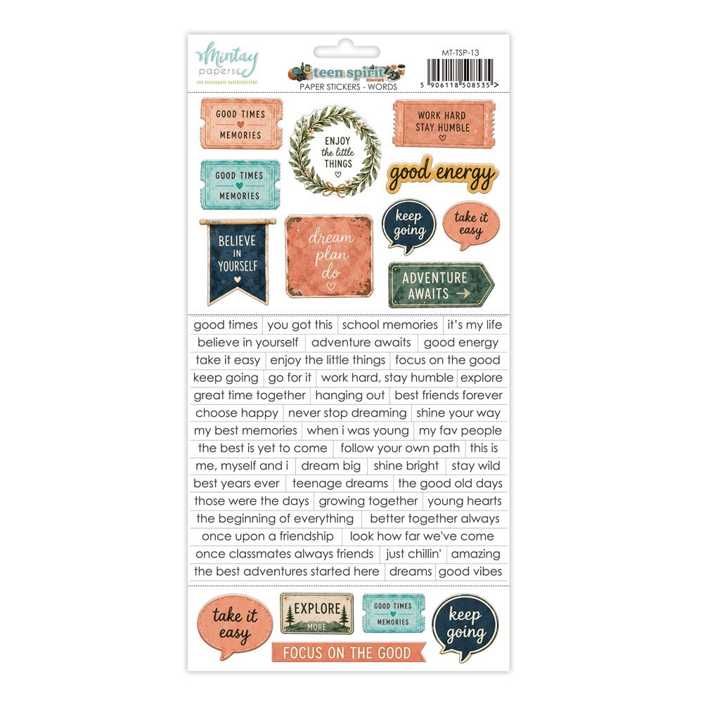 Pre-order - Mintay - Teen Spirit - Paper stickers - Words - due mid August
