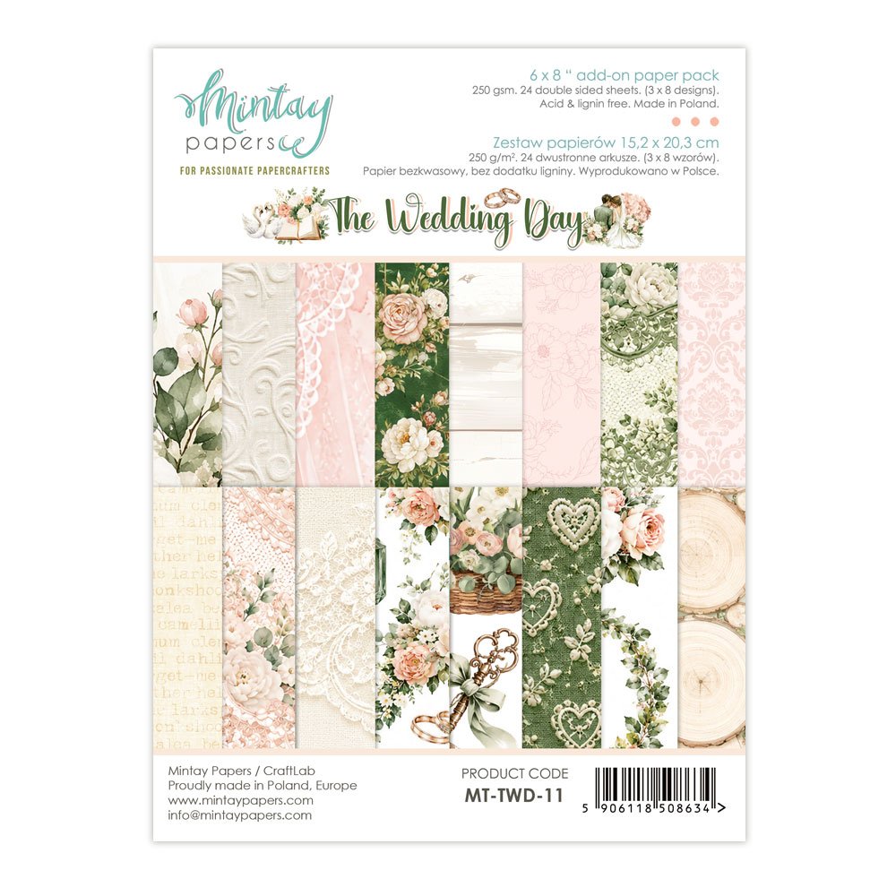 Pre-order - Mintay - Wedding Day - 6" x 8" Add on Paper Pad - due Mid August