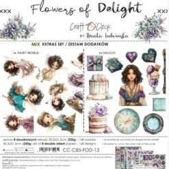 Pre-order - Craft O’Clock - Flowers of Delight Extras Set 3 Mixed - Due Mid August