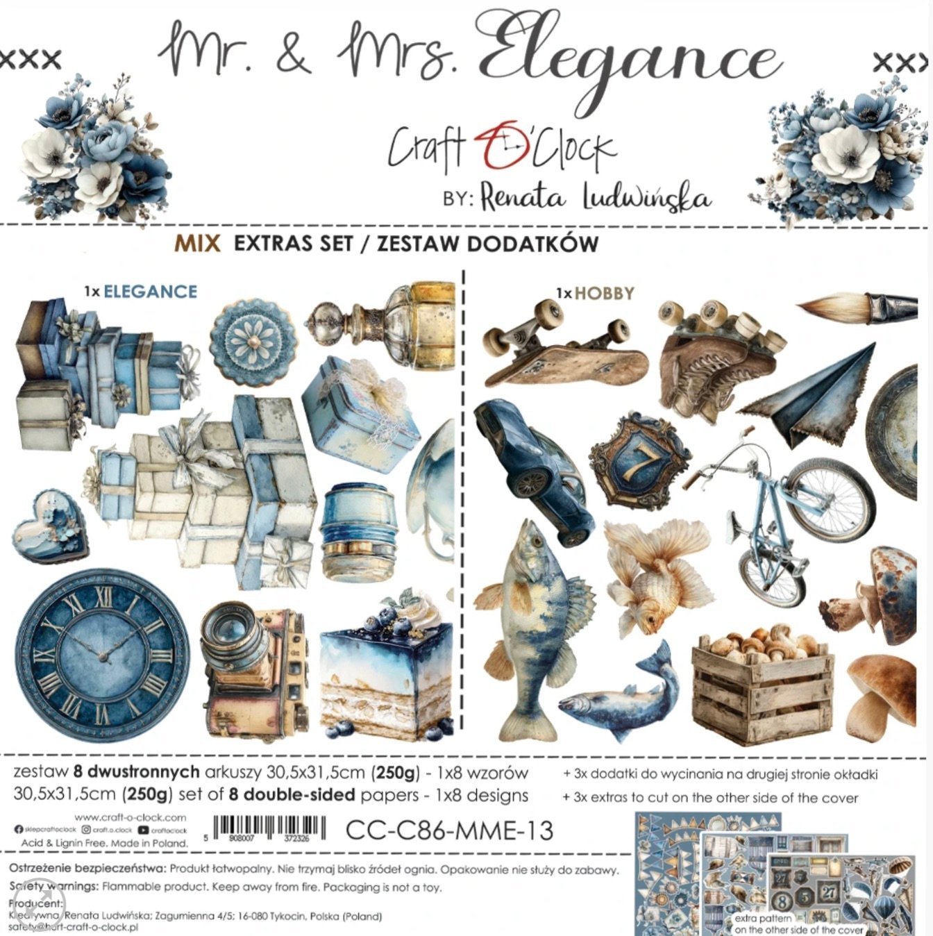 Pre-order - Craft O’Clock - Mrs and Mrs Elegance - Extras Set 3 Mixed - Due Mid August