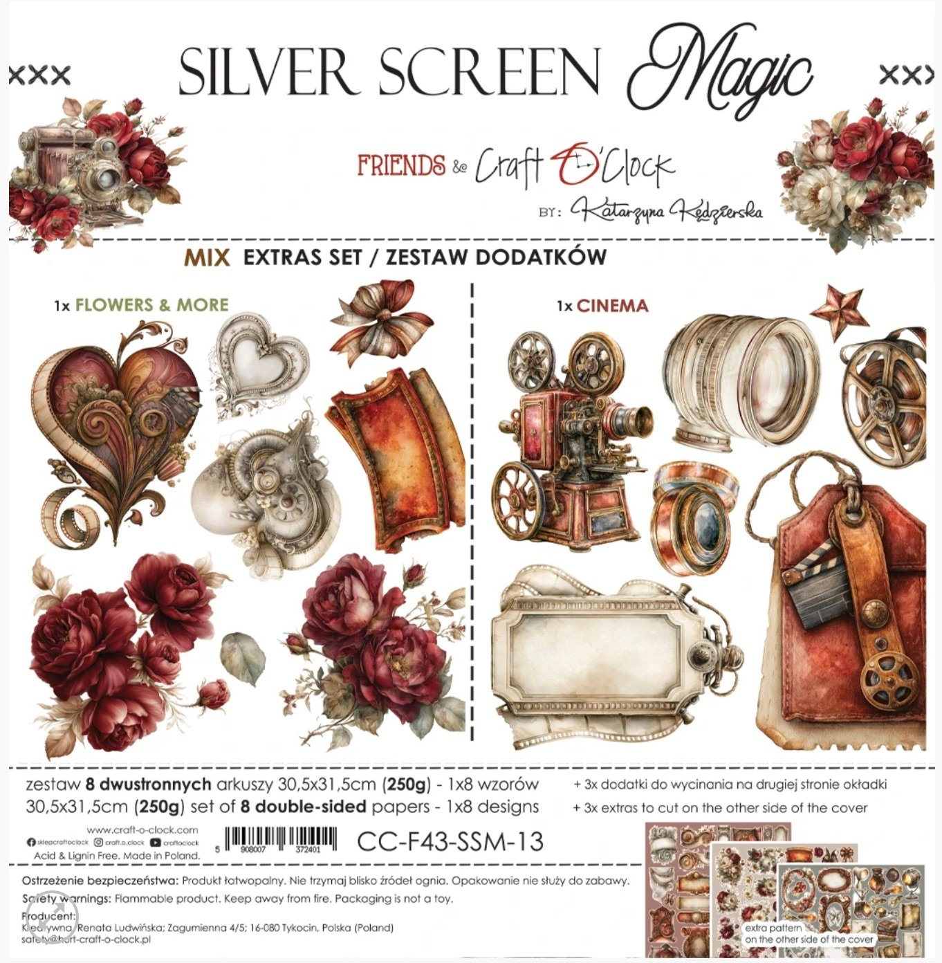 Pre-order - Craft O’Clock - Silver Screen Magic - Extras Set 3 Mixed - Due Mid August