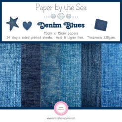 Paper by the Sea - Denim Blues - 15cm x 15cm