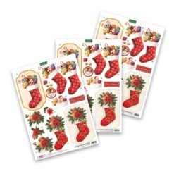 Katy Sue Designs Christmas Stockings 3D Die-Cut Decoupage (3pcs)