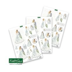 Katy Sue Designs White Wedding 3D Die-Cut Decoupage (3pcs)