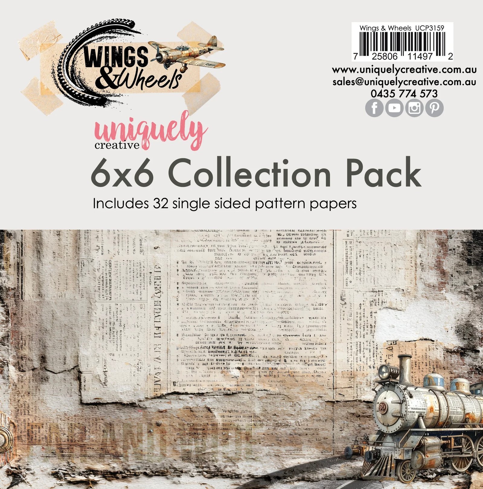 Wings and Wheels 6 X 6 COLLECTION PACK - Due 5/8/26