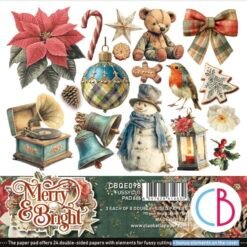 Ciao Bella - Merry & Bright Fussy Cut Pad 6″x6″ 24/Pkg
