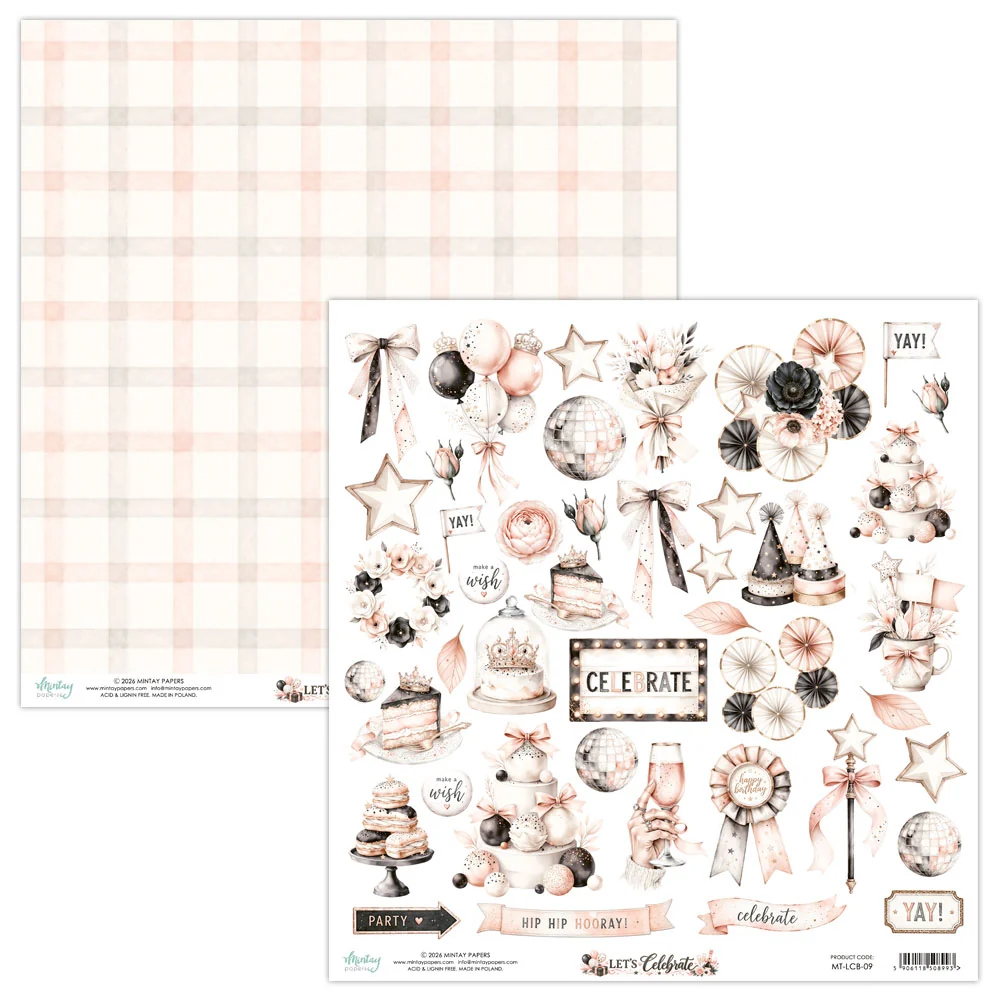 Mintay - Let's Celebrate - cut apart sheet